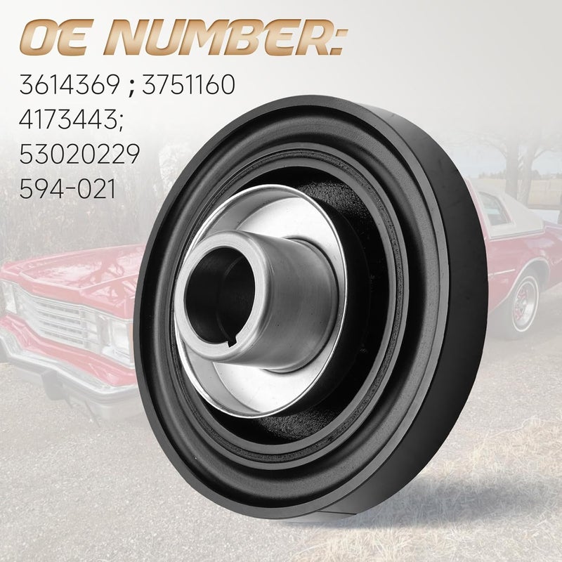 WILDGEAR 594-021 بكرة موازن المحرك - OHV V6 3.9L V8 5.2 5.6L - متوافقة مع سيارات كرايسلر، دودج، جيب، بليموث - 72-03 - تاون آند كانتري، تشالنجر، داكوتا، رام 1500 والمزيد، للرقم# 3614369 - Image 5